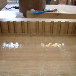 Encollage de la table 