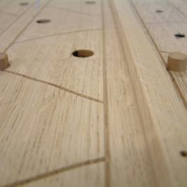 Grains d'orge et butées de registre sur la table